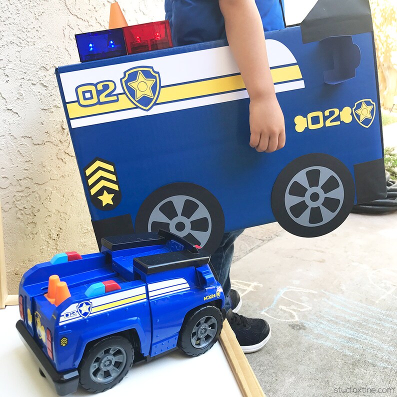 DIY Paw Patrol Chase Vehicle Printable Kit | Etsy