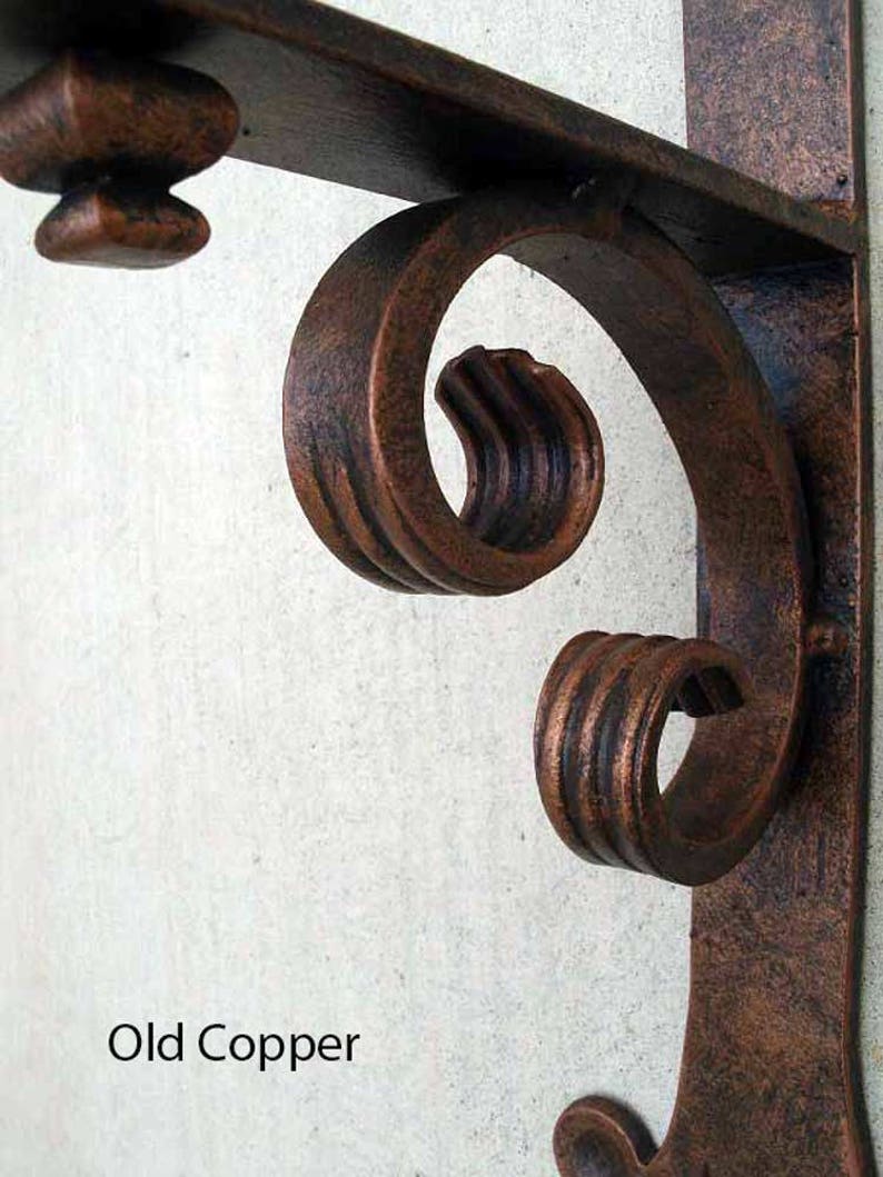 Decorative Mantel and Shelf Bracket 7 X 17 Hand Wrought Iron
