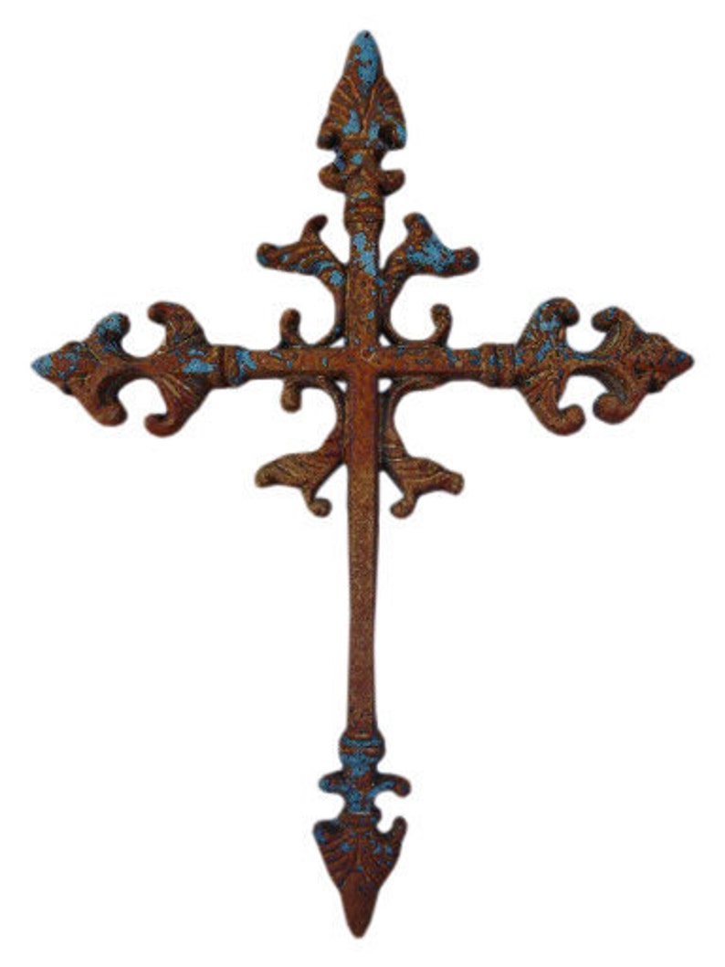 Rustic Iron Cast Iron Wall Hanging Crossideal/interior or Etsy