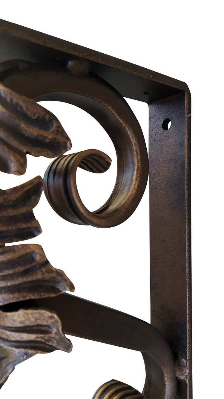 Hand 8X13 Wrought Iron Iron Angle Bracket Etsy