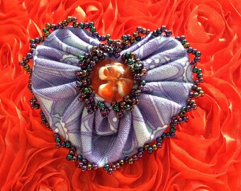 Sweetheart Purple Heart pin brooch