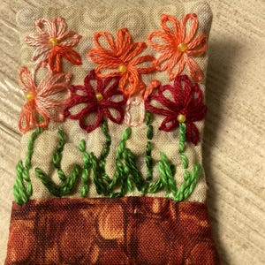 My flower garden pin brooch