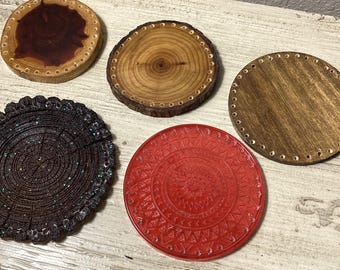 Pine needle basket bottoms mixed collection.