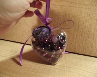 Purple Bead-filled Christmas Ornament