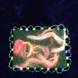 Wool clouds pin brooch