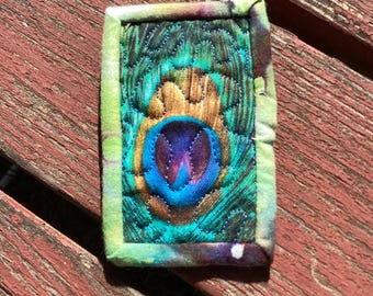 Peacock pin brooch