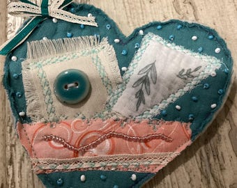 Shabby chic, boho style gauze ornament