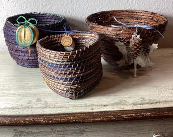 Pine needle baskets