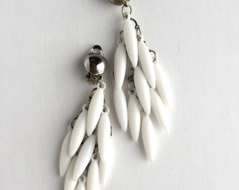 Vintage Beaded Clip On Earrings