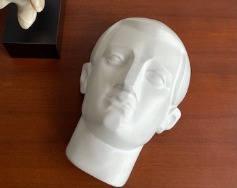Gips gegossener Männlicher Kopf, Kunstskulptur