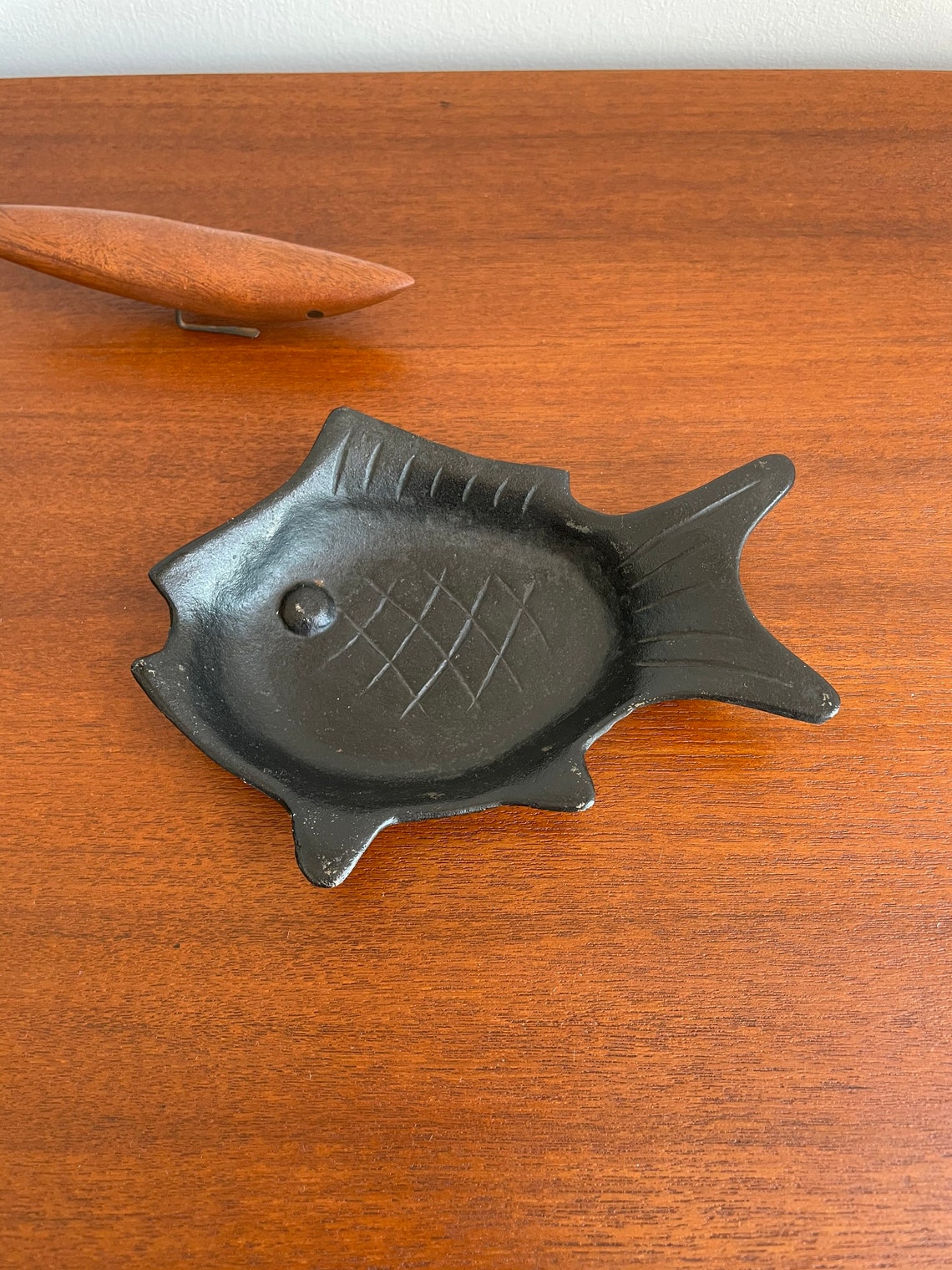 Vintage Japan Cast Iron Fish Dish Etsy