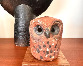 Jarl Hesselbarth Modernist Studio Art Pottery Owl Vintage Sculpture
