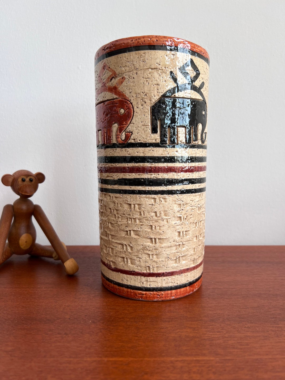 Rosenthal Netter Pottery Vase Elephant Design Etsy