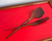 Vintage Modernist JapanTeak Salad Servers