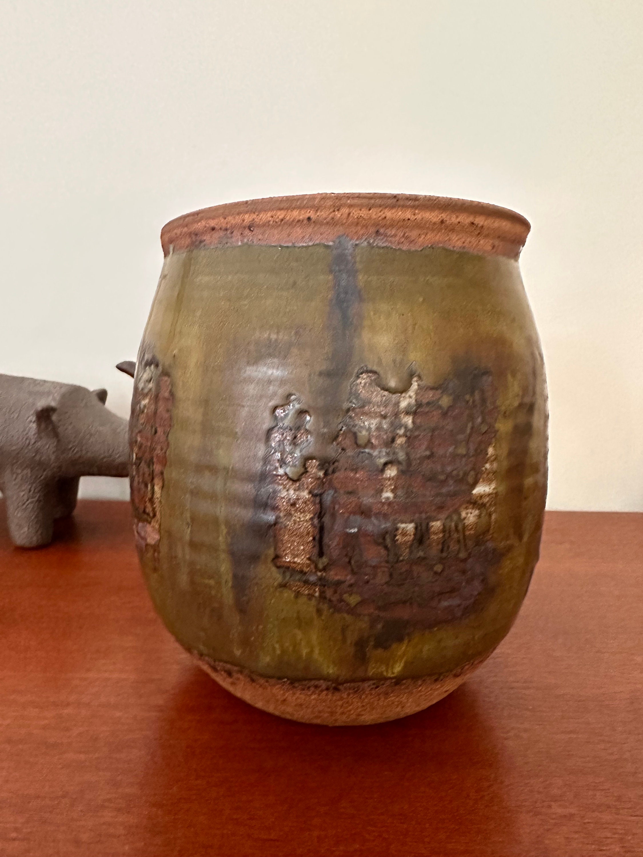 Pottery Planter Vintage Mid Century Modern Studio Art Ceramic - Etsy