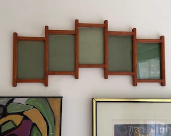 Vintage Teak Multi Photo Picture Wall Frame