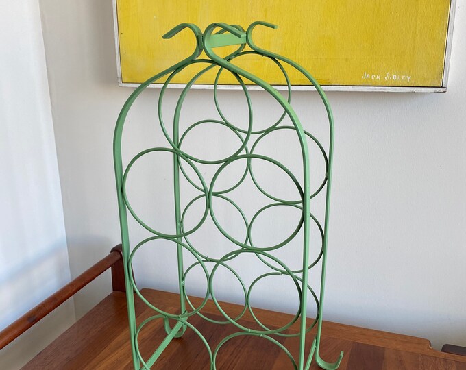 Vintage Retro Metal Counter Wine Rack Etsy