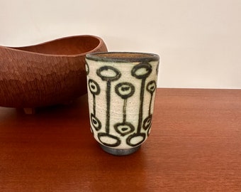 Mid Century Modern Signed Vintage Pottery Vase