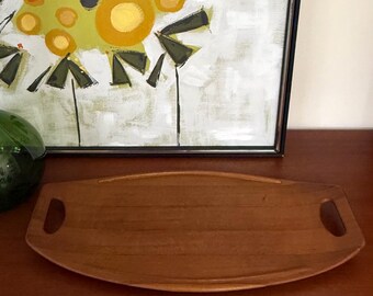 Vassoio da surf in teak vintage Dansk Denmark