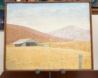 Architect Donald L Gellert 1970s Original Painting Northern California