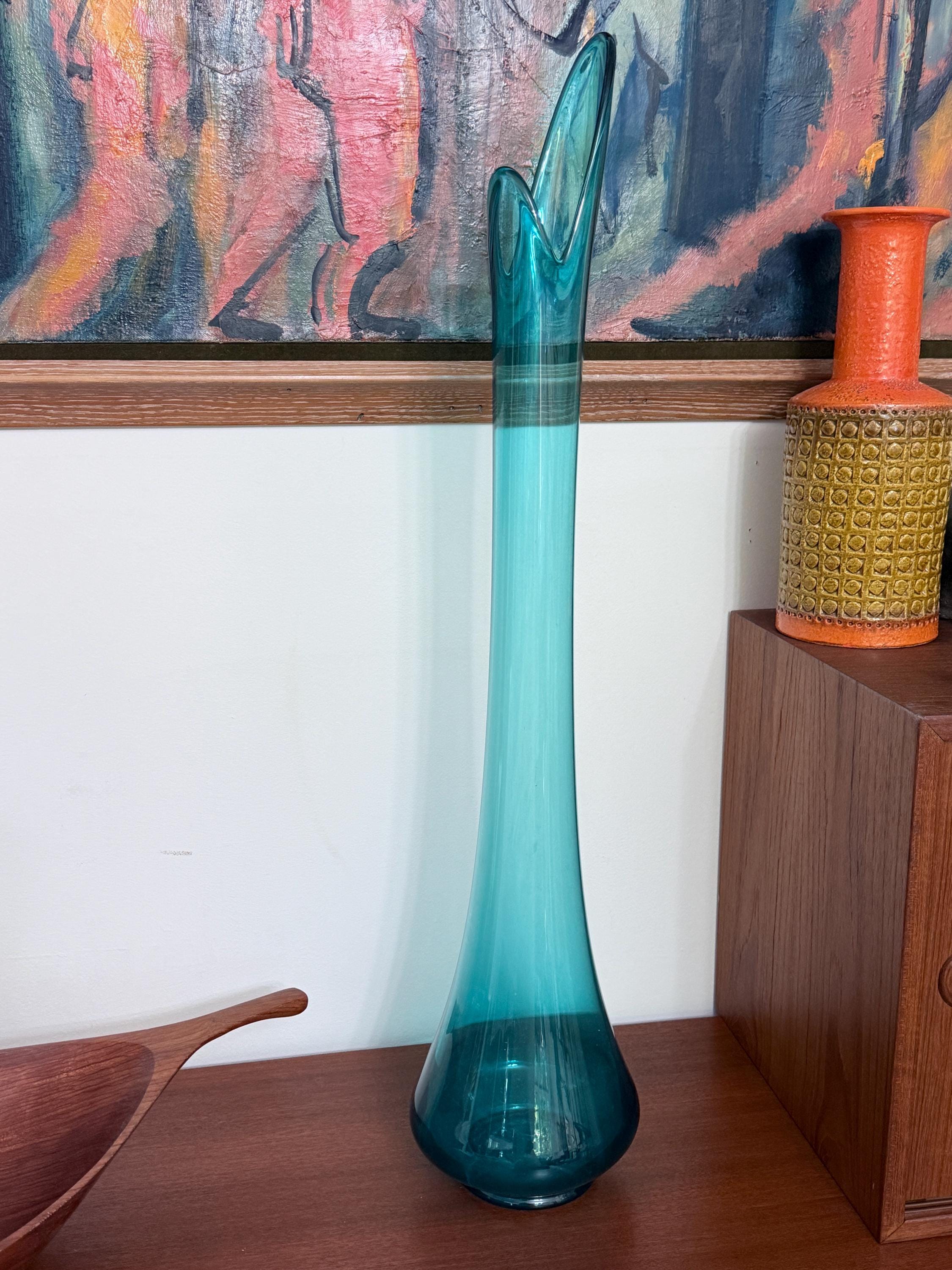 希少なヴィンテージ BLENKO ブレンコガラス USA製 希少なアメジスト色