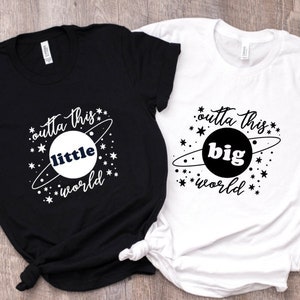 big little outta this world unisex top - XS-XL  crew-neck tee outer space sorority reveal rush