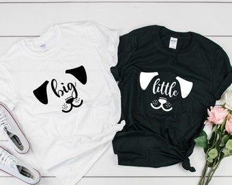 Big Little Dog Unisex Top - XS-XL Camiseta de cuello redondo Hermandad revela prisa