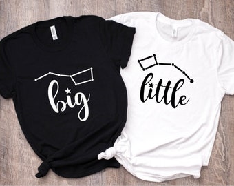 big little dipper unisex top - XS-XL crew-neck tee constellation sorority reveal rush