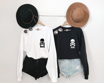 SKULL & BONES big lil © S-XL sudadera unisex negro blanco rush revela la fiesta de Halloween de las hermanas de la hermandad