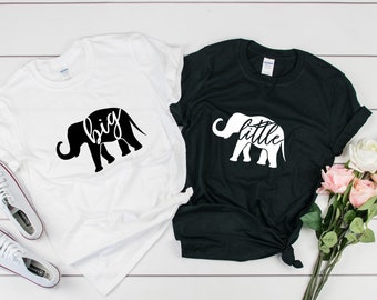 top unisex de elefante grande y pequeño - Camiseta de cuello redondo XS-XL las hermanas de la hermandad revelan oro metálico intenso
