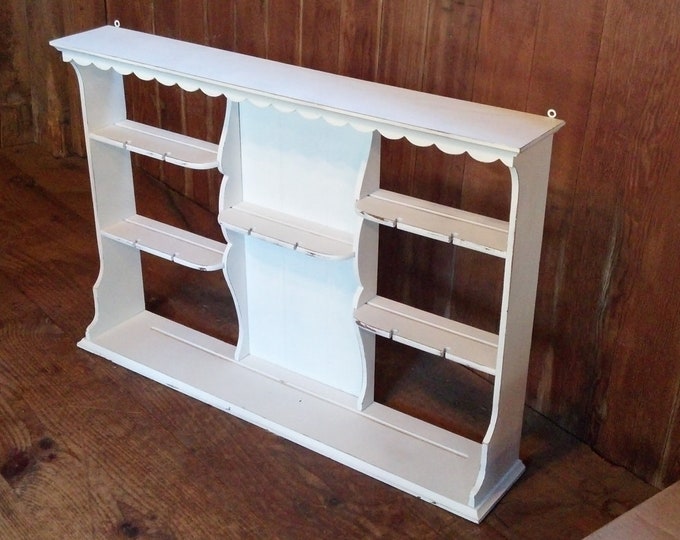 Shabby Chic Book Shelf Plate Shelf Farmhouse Cottage Style Etsy
