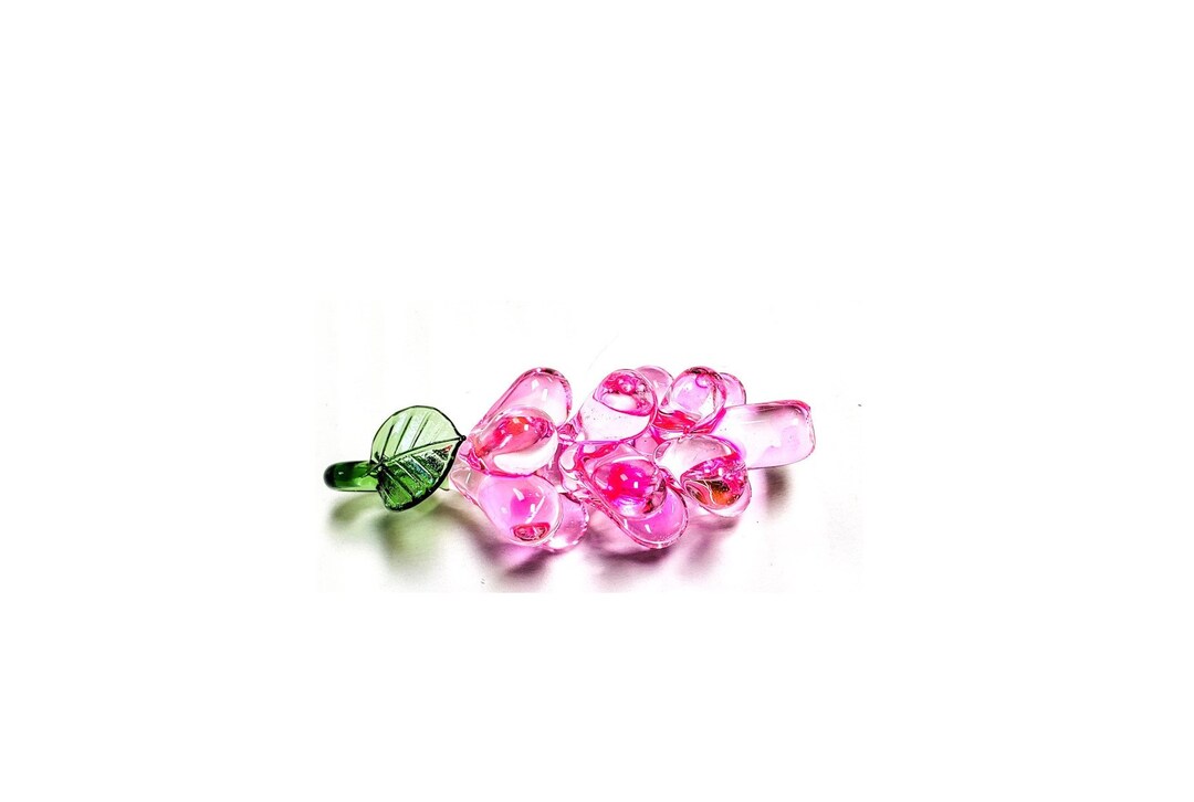 1 Pink Glass Grapes for Chandeliers 65mm Glass Fruit Etsy