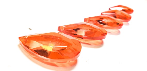 5 Orange 80mm Icicles Chandelier Crystals Pendant Suncatcher