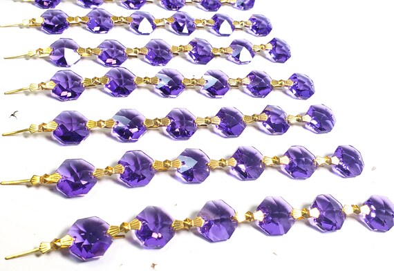 Details about   1 Yard Burgundy Purple Chandelier Crystals Garland Prisms 