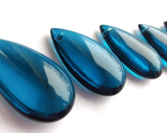 Details about   5 Zircon Blue Diamond Cut 38mm Teardrops Chandelier Crystals 