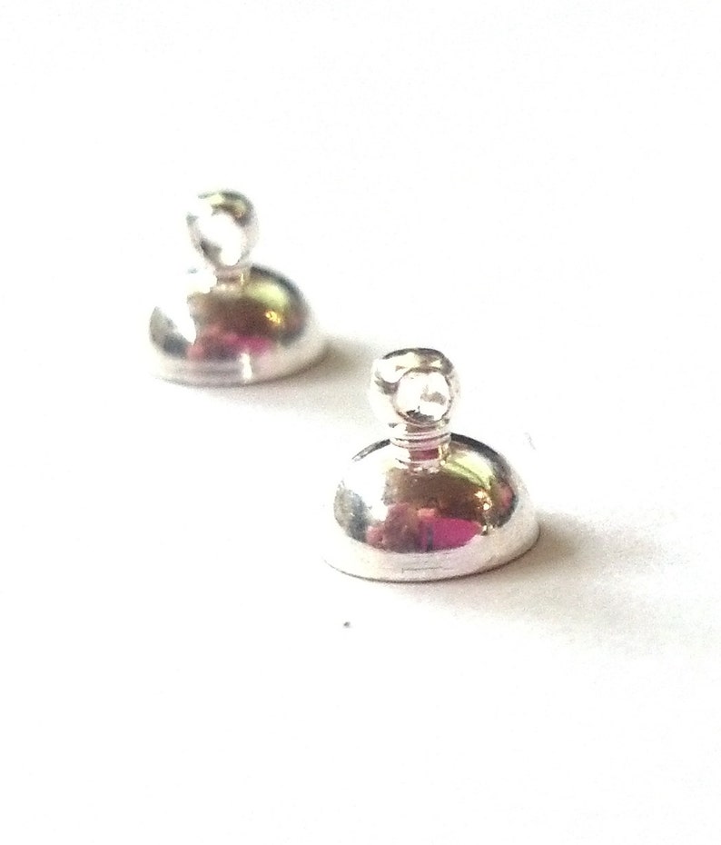 10 Silver Jewelry Clasps 8mm Hanging Etsy