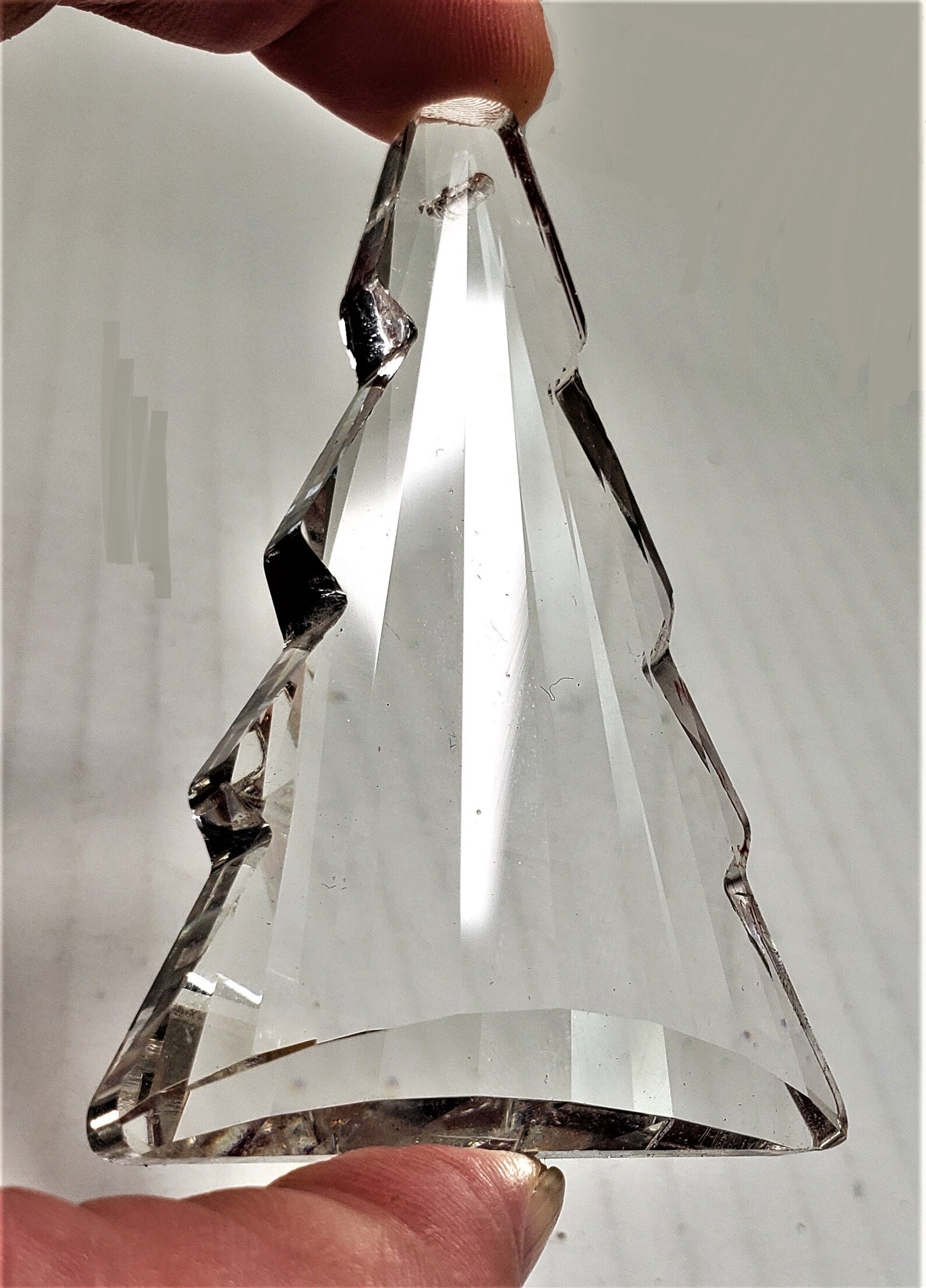 ONE Clear Christmas Tree Chandelier Crystal Prisms Ornament Etsy