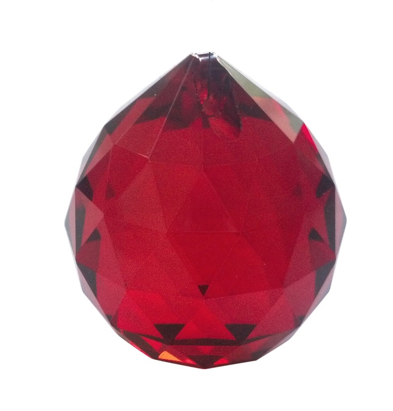 30mm Red Faceted Ball Chandelier Crystal