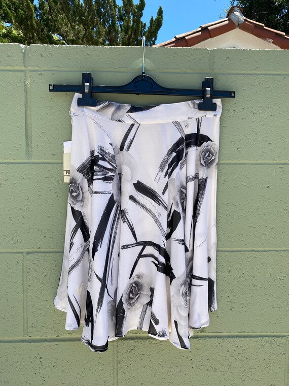 RARE Vintage Pancaldi & B abstract Rose print Skir