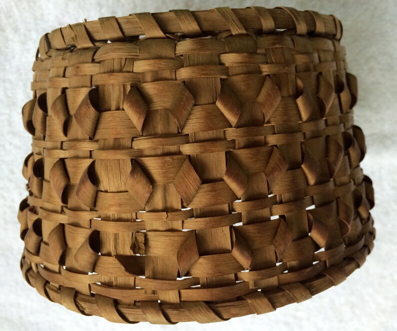 Natural Kitchen Basket Vintage Basket Native Indian Round Woven Basket 1930/'s Napkin Holder Fruit Container,Egg Basket Shipped Free US