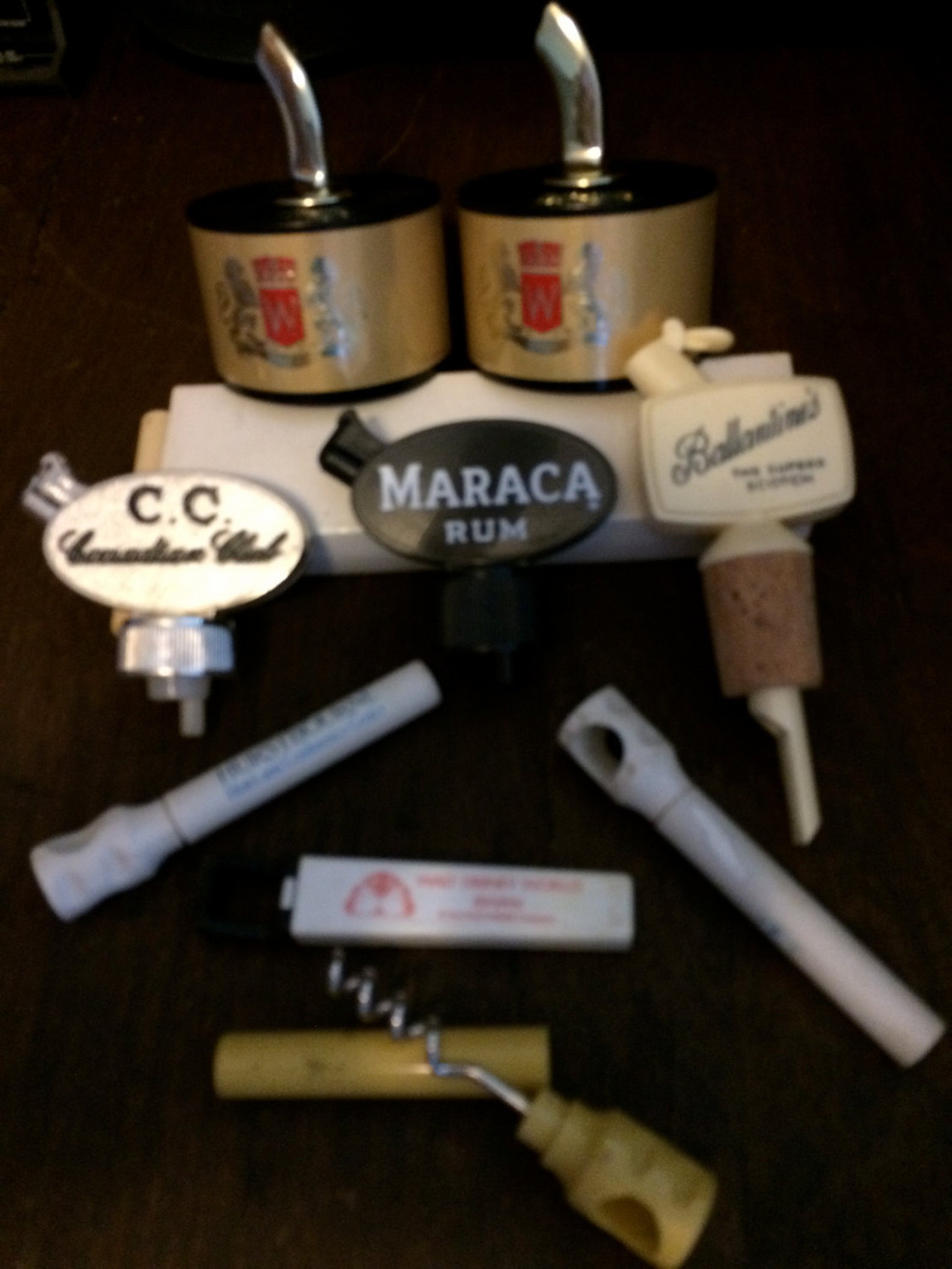 9 Vintage Liquor Pourercork Screw Pourers Ballantine Etsy