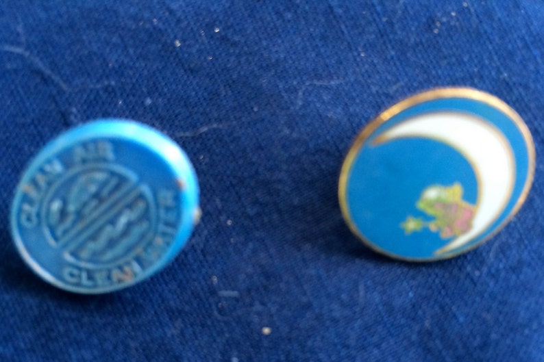 Vintage Lapel Pins & Pin Backs 5 Enameled Picture J.M. Etsy