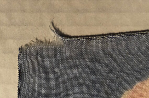 Vintage handkerchief Cotton Fabric in Pastels. Bl… - image 6