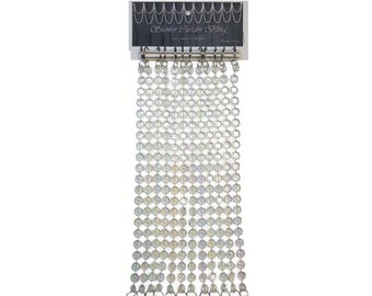 Decorative Shower Curtain Bling Hook Accents/Charms/ Ornaments... Resin beads, Flat, Diamond Cut Gem Strands.  Acrylic Plastic Resin Beads.