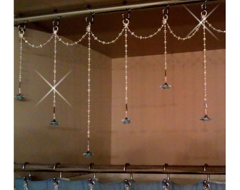 Interchangeable Charms Shower Curtain Base Bling 3 Single Etsy