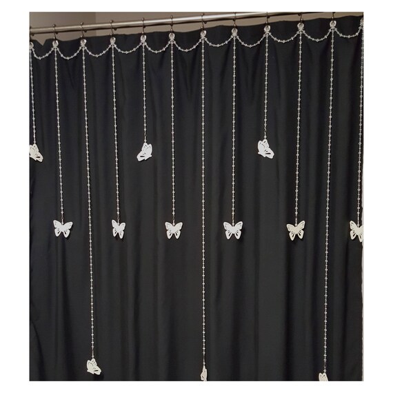 Single Swag Beaded Shower Curtain Hook Accessory Bling With 12 Etsy