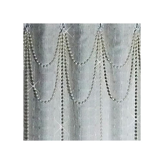 Shower Curtain Hook Accessory Bling Double Swag W Long Etsy