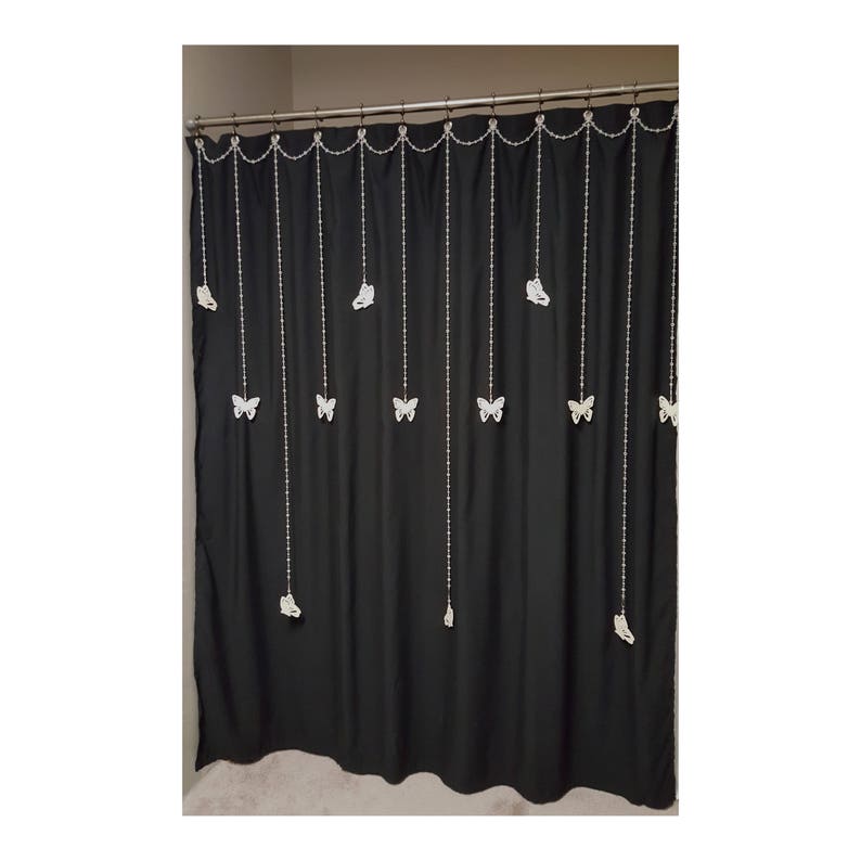 Single Swag Beaded Shower Curtain Hook Accessory Bling With 12 Etsy