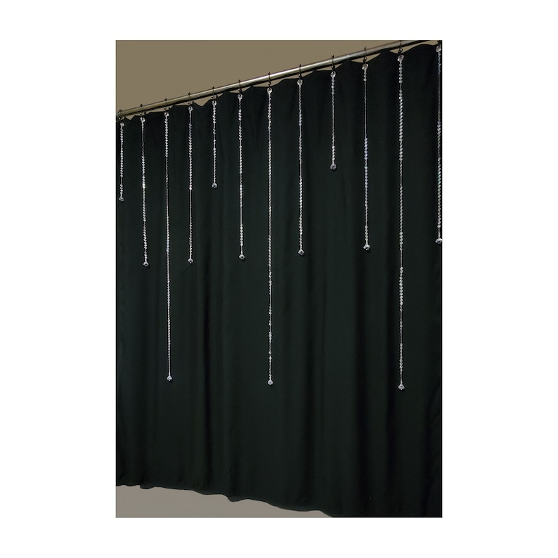 LIMITED TIME SPECIAL. Decorative Shower Curtain Bling Hook Accents