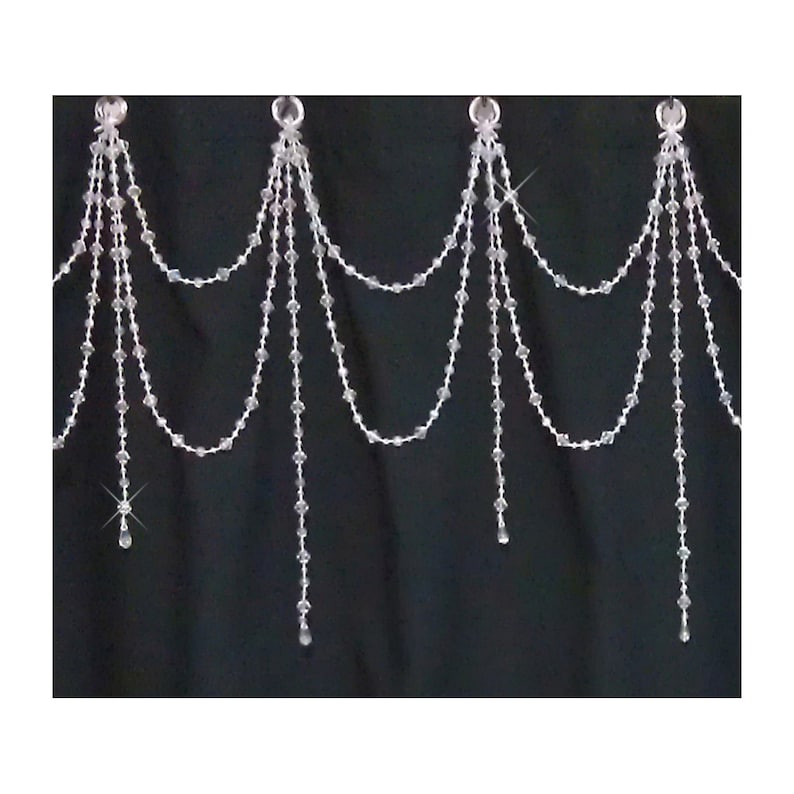 Beaded Shower Curtain Hook Acessory..lightweight Iridescent Etsy